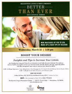 BETTER THAN EVER: Boost Your Desire: Insights and Tips to Increase Your Libido @ Brandywine Living Moorestown Estates | Moorestown | New Jersey | United States
