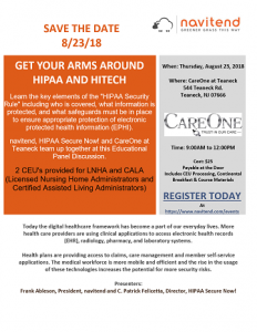 Get Your Arms Around HIPAA and HITECH @ CareOne Teaneck | Teaneck | New Jersey | United States