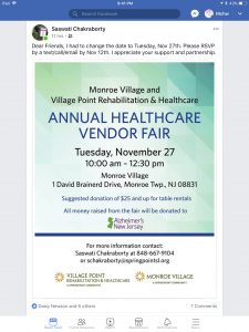 Annual Health Care Vendor Fair @ Monroe Village  | Monroe Township | New Jersey | United States