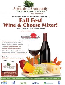 Fall Fest Wine & Cheese Mixer! @ The Allendale Community For Senior Living