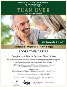 Brandywine Living & Virtua Present: "Boost Your Desire" @ Brandywine Living at Voorhees  | Voorhees Township | New Jersey | United States